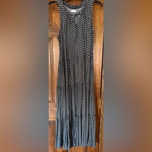 Croft & Barrow Black and White Floral Maxi Dress